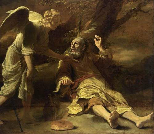 Elijah Fed by an Angel, Ferdinand Bol, between 1660 and 1663