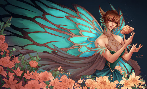 onyrica: Auburn Wings - [ FFXIV Commission ]This piece was a joy to work on, even though I made life