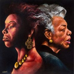 fyblackwomenart:  Maya Angelou  by Komi Olafimihan