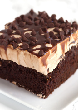 sweetoothgirl:  Chocolate Poke Cake  