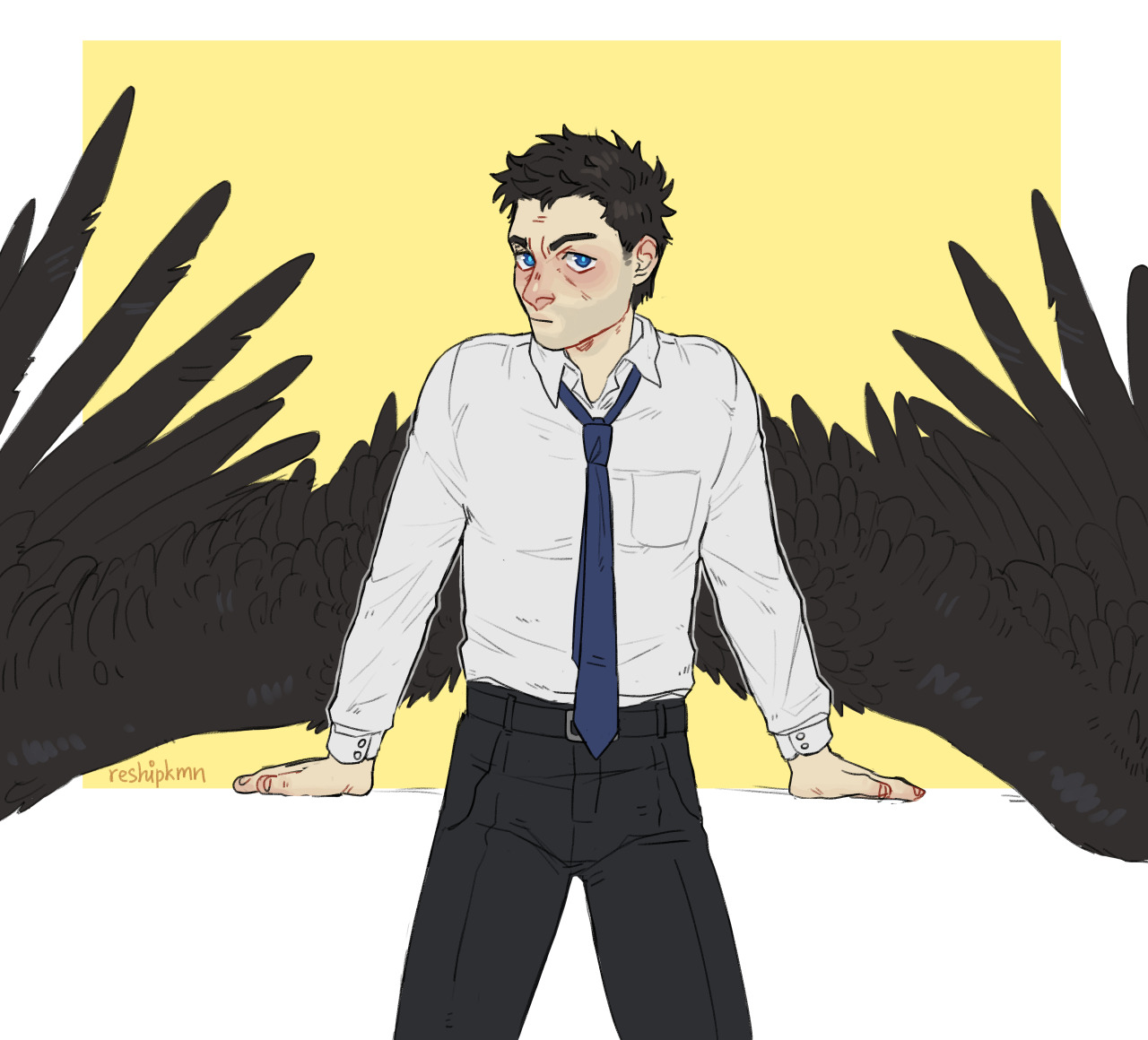 Castiel undressing challenge from 2020 The last two pieces are HERE and HERE (NSFW warning!!)