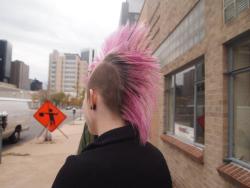 hellray:  Old photo of a torn up mohawk in Denver.  