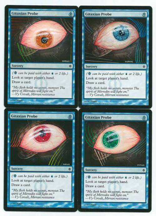 mtgalterations:  Gitaxian Probe playset by Yurius  Whoah, awesome set