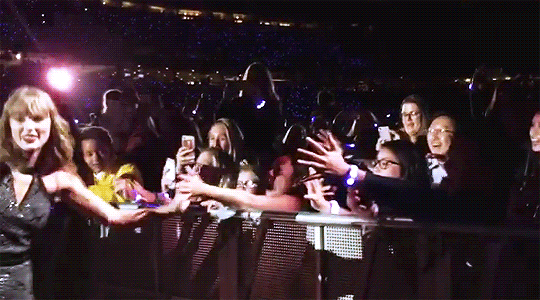 taylorsvivt:   Taylor Swift walking through the crowd during the Reputation Stadium