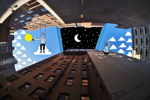 itscolossal:  Illustrator Thomas Lamadieu Continues to Imagine the Strange Inhabitants Living in the Sky between Buildings