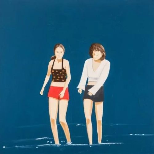 huariqueje: Emerging   -    Alex Katz , 2002. American,b.1927- Oil on canvas, 21