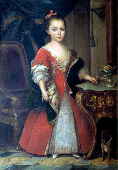 Maria I of Portugal as a young girl by Francesco Pavona, 1738