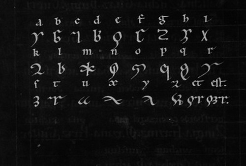 chaosophia218:Hildegard von Bingen’s 23 litterae ignotae, letters for her constructed mystical langu