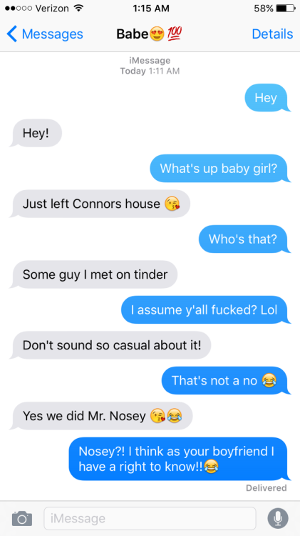 sluttytext: sharingthegirl: More to come! Part 1 - considering it just happened and that’s all
