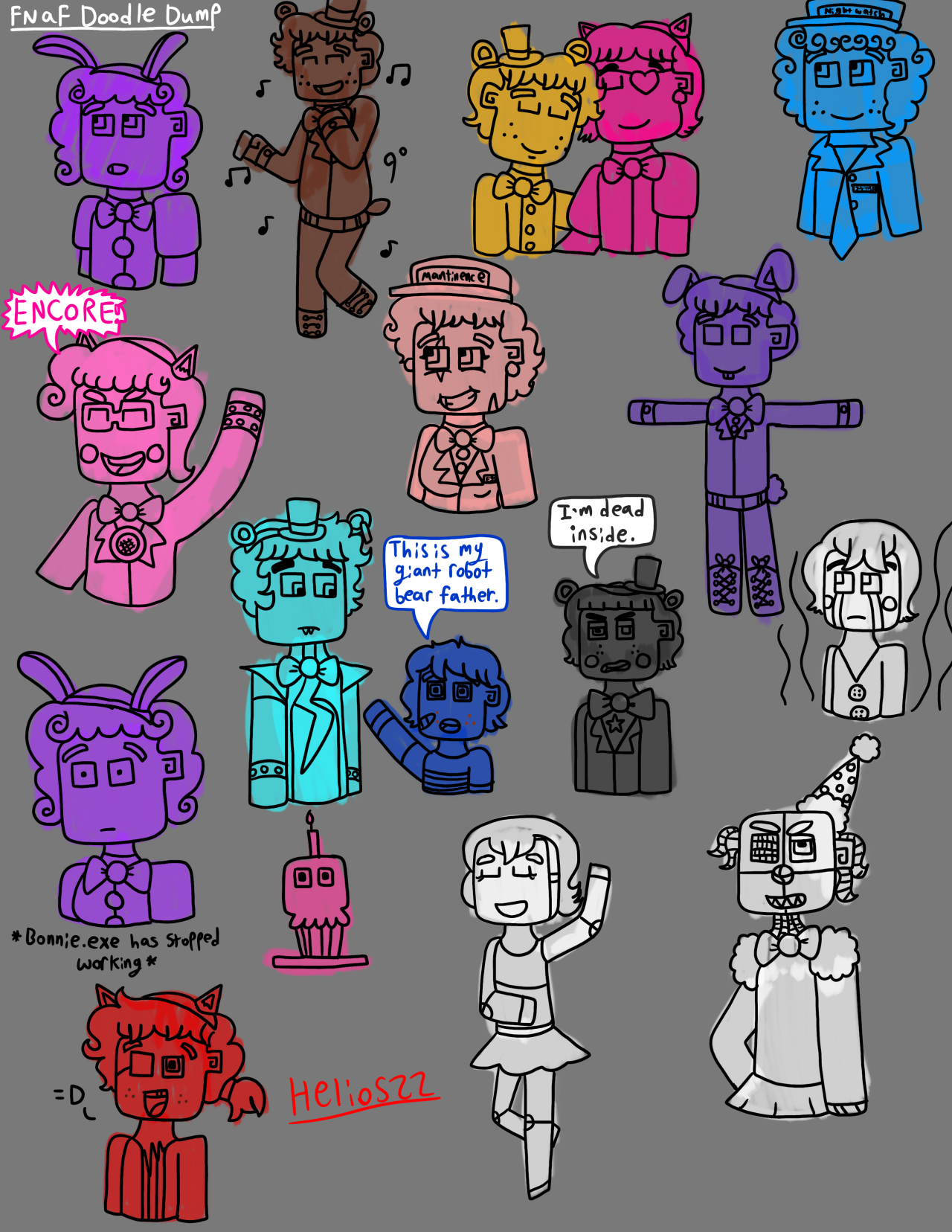 Helios' Doodles Blog | FNaF AU Doodle Dump 🍕-🍕-🍕 I drew this about a ...