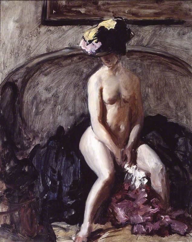 centuriespast:  Seated Nude: The Black Hat by Philip Wilson Steer Date painted: c.1900
