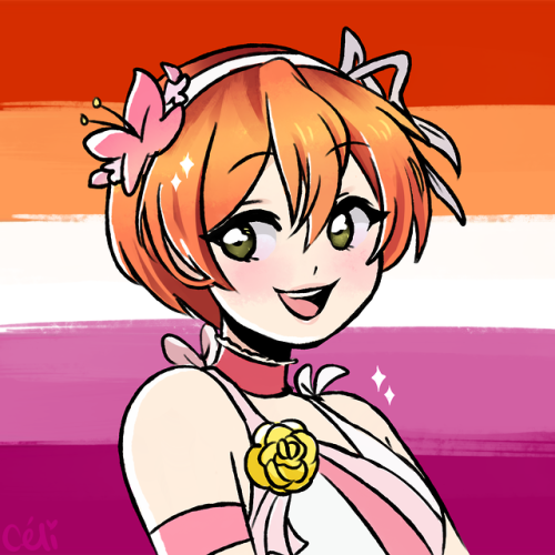 pianta:some love live pride icon commissions ive done recently! 🌈✨  twitter | ko-fi | insta | patreon   