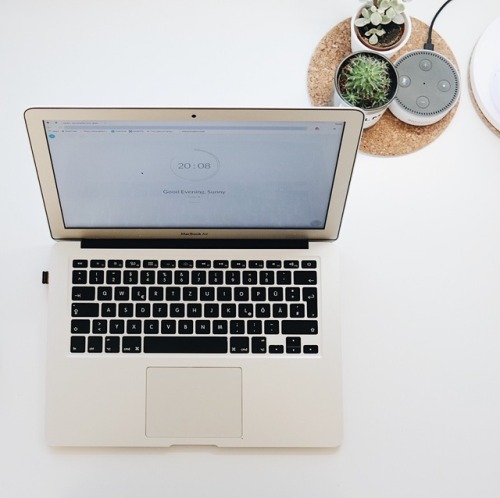 studynaire: I bought a new desk! (And an Amazon Alexa Dot which is really fun!) Also… I gradu