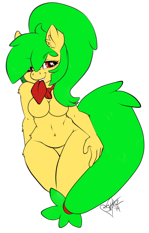 3mangos OC Mango I went ahead and did a quick line art and flat color on this. Still trying to figure out how to make my lines not look like crap, I think I did alright this time. Although, I guess i forgot nipples.