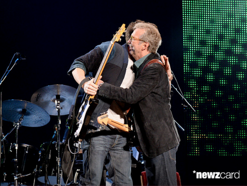 kdtesting123:John Mayer and Eric Clapton perform at the Eric Clapton’s 70th Birthday Concert C