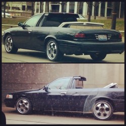 Yeah, he cut the roof on a Crown Vic. Added