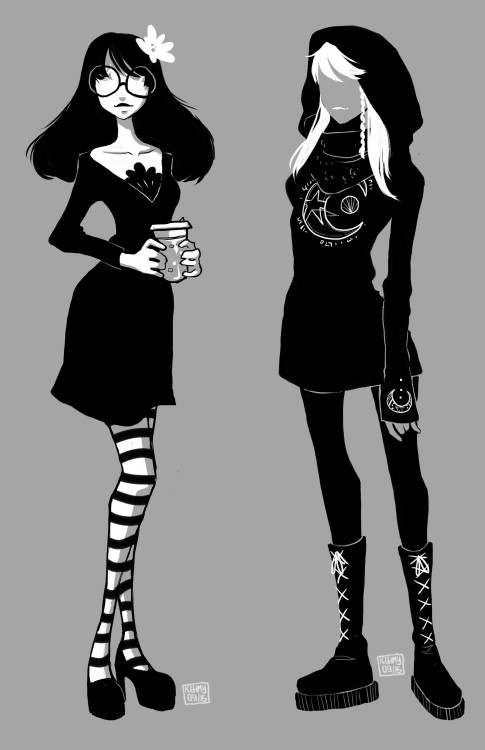 kehmy-art:Some modern witches concept art