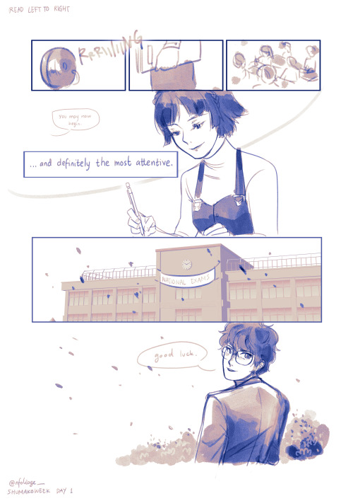 2 little comics I did for shumakoweek -First is a letter from Makoto to Ren, and then vice versa. I 