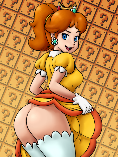 fallenwarriorrev-art: soubriquetrouge:  Daisy answers the question of whats under her dress. Art by @fallenwarriorrev-art, color by me. Fullsize: Final Butt / Final ThongFlats Butt / Flats Thong    my princess~ < |D’‘‘‘