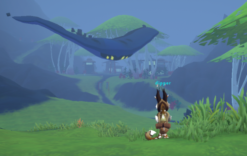 neat glitch in lakeroot today where jedediah (the big ol skyray) was completely visible where he usu