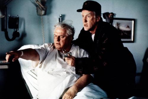 Charles Durning and Donald Moffat in Far North (1988)