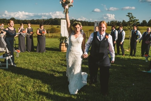 weddingsandlesbians:This was my very favorite day. Absolutely magical out in VA farm country.