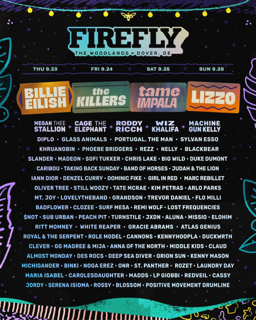 NEW SHOW!! See you at Firefly Music Festival in Dover, DE in September! fireflyfestival.com