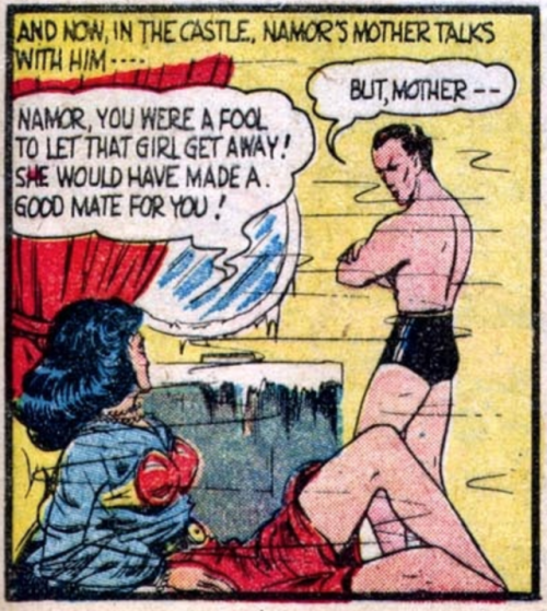 “OMG mom, you’re so embarrassing!”Marvel Mystery Comics #12 (1940)