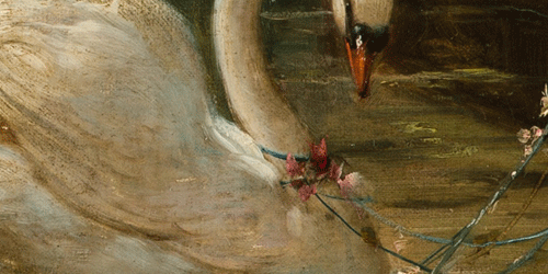 andantegrazioso:At the Swan Lake (details) | Hans Zatzka