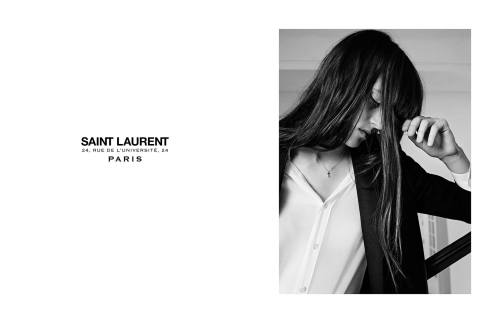 Saint Laurent permanent Ad campaign December 2015 Creative Director: Hedi SlimanePhotos: Hedi Sliman