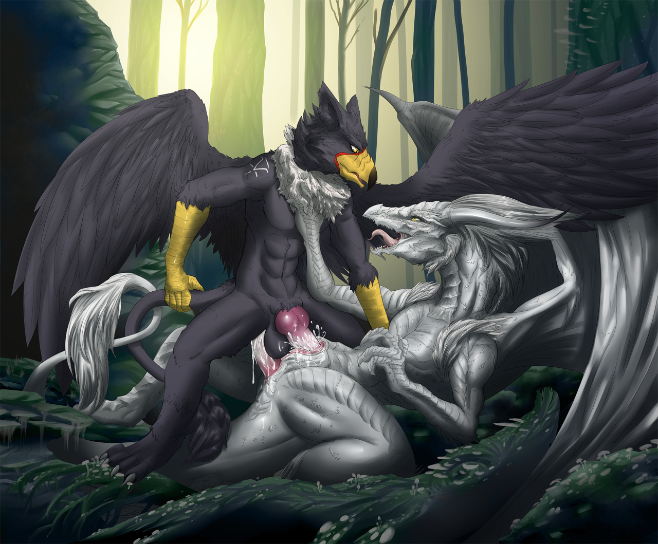 This one is commission work I did for saphirafafnar on Furaffinity.First one is silver