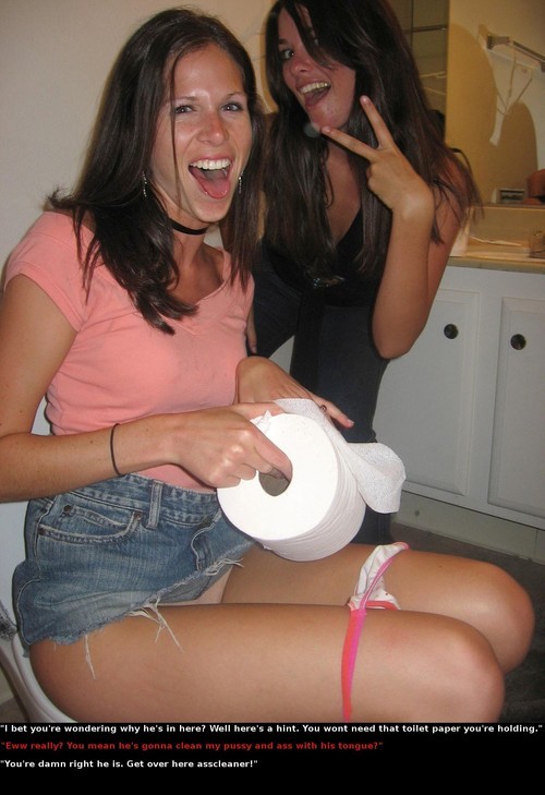websissy:  Mistress was having a girls night in. I expected to be dressed up and made to serve, but she had other plans. Before her friends arrived she stripped me naked, trapped my balls in my humbler and leashed that to the bathroom floor. There wasn’t