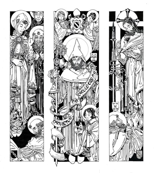 matthew-alderman: Matthew Alderman.  Saint Bernard of Clairvaux with Scenes from His Life, 2009