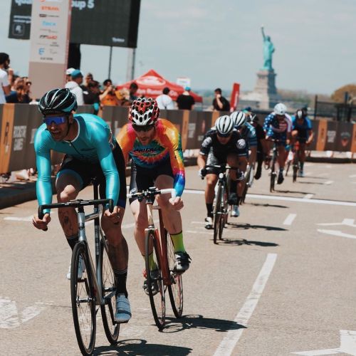 biggride: “Dave Noakes, Lady Liberty, and the rider in the United States flag kit were well coordina