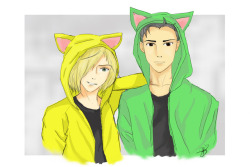 kittycat-plisetsky:The cat hoodies were the