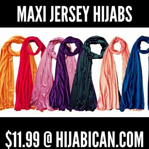 Taste the rainbow. Maxi jersey #hijab scarves now only $11.99 180 x 80 cm. #hijabswag #hijabfashion 