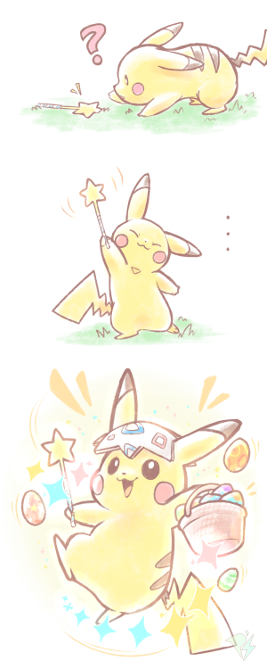 Pikachu wishes you a happy egg hunt !
