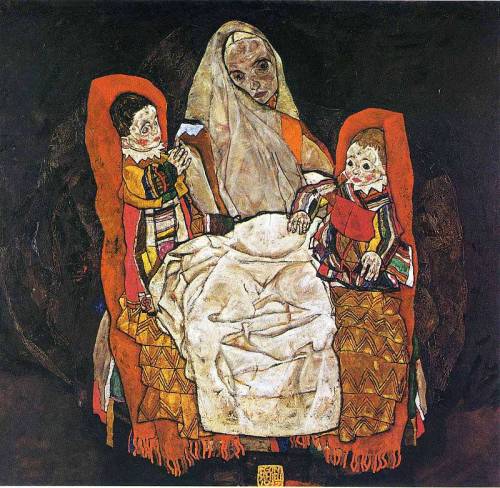 Egon Schiele Mother with two children 1915 expressionism