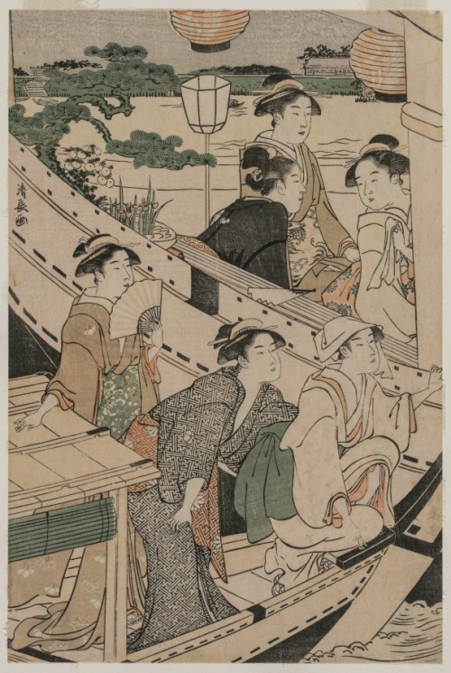 cma-japanese-art:Boating Party on the Sumida River, Torii Kiyonaga, 1789, Cleveland Museum of Art: J