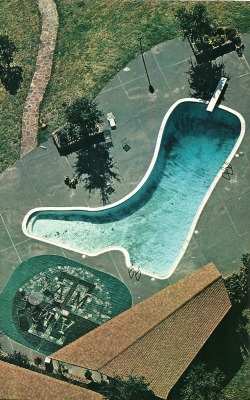 vintagenatgeographic:  Boot shaped pool in Texas National Geographic | April 1980