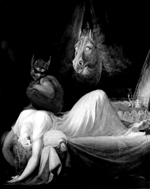 spells-of-life:  “Old Hag Syndrome" The Night Terrors” Sleep paralysis is a condition characterized by temporary paralysis of the body shortly after waking up (known as hypnopompic paralysis) or, less often, shortly before falling asleep
