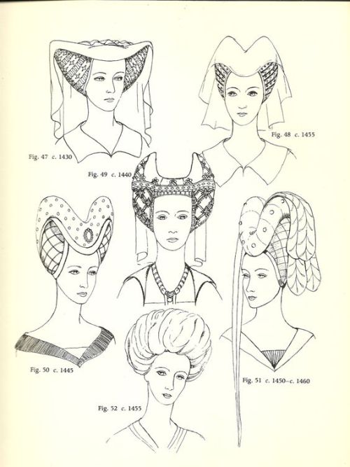 Medieval henin headdresses