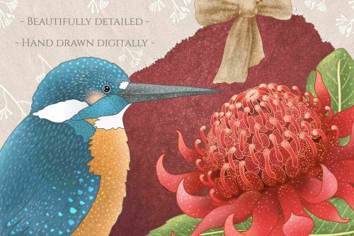 Australian Birds & Flowers by JenDigitalArt★ download • FREE GRAPHICS OF THE WEEK