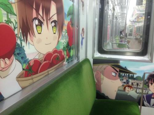 la-uniceja-de-radamanthys: Kyoto International Manga Anime Fair train featuring Hetalia