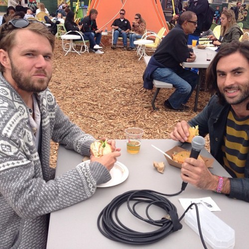 Look who we ran into during lunch… @headandtheheart! #outsidelands #outsidelandsfood (at Lands End Stage - Outside Lands)