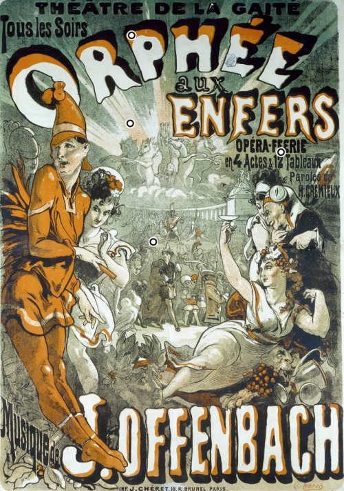 Orphée aux enfers (1878). Jules Chéret (French, 1836-1932). Poster.A large, early Ch&e