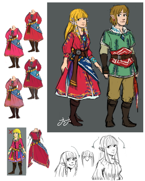 Here’s the first public appearance of skyward sword Zelda in Linkeuniverse! I 1st shared her d