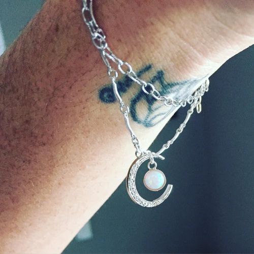 He gets me 😍 so in love with my new bracelet. #opal #moon #love #liliclasp by 6feetofsunshine