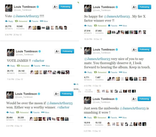 Porn Pics drunkiehoran:  2012 - Louis supports James