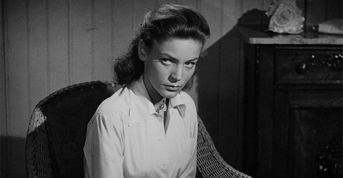 bacall:Lauren Bacall as Nora Temple in Key Largo (1948) dir. John Huston